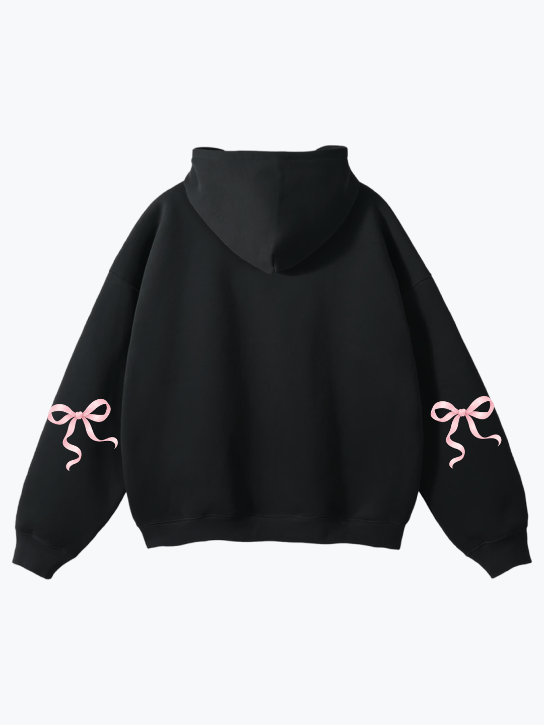 Ribbon Sleeve Oversized Hoodie - Midnight Cloud | Heavin