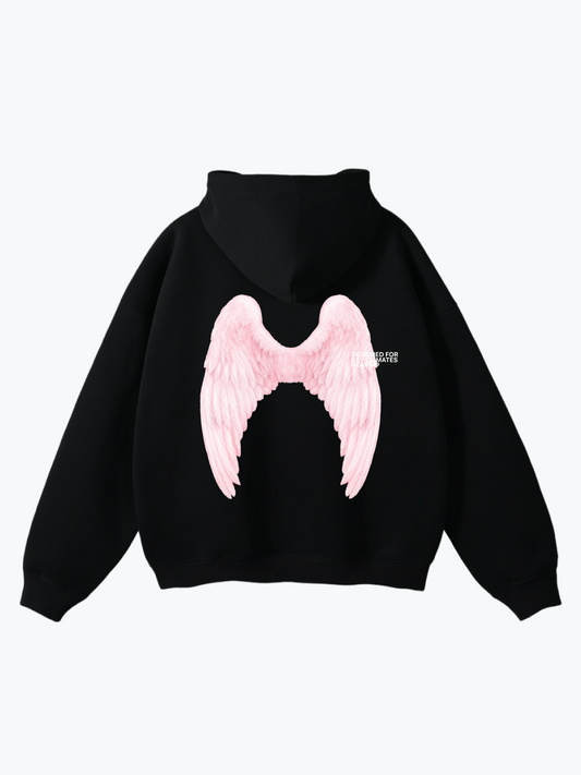 Heavin Cloud Wings oversized hoodie in Midnight Cloud with winged back graphic
