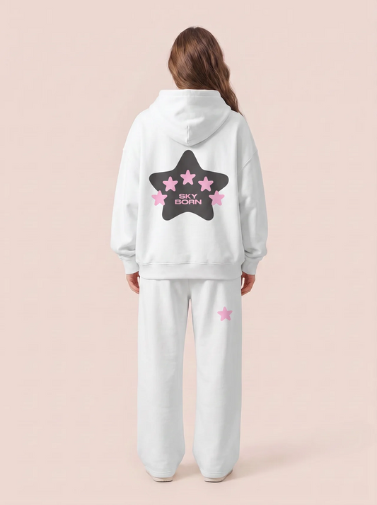 In The Sky Oversized Hoodie - Cloud White