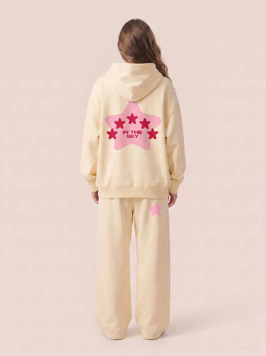 In The Sky Oversized Hoodie - Buttercream Sky