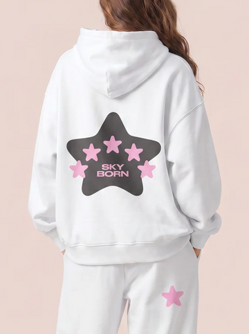 In The Sky Oversized Hoodie - Cloud White