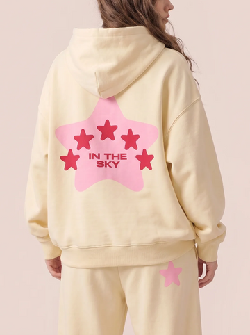 In The Sky Oversized Hoodie - Buttercream Sky