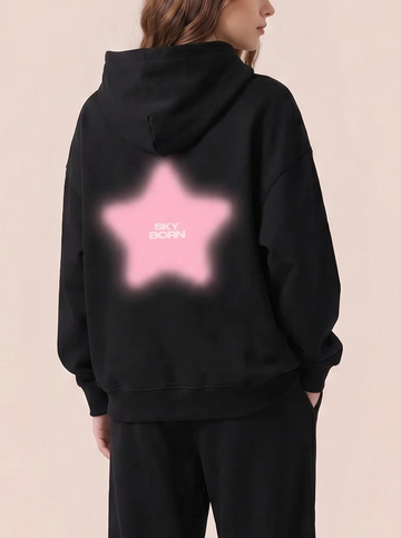 Sky Born Oversized Hoodie - Midnight Cloud
