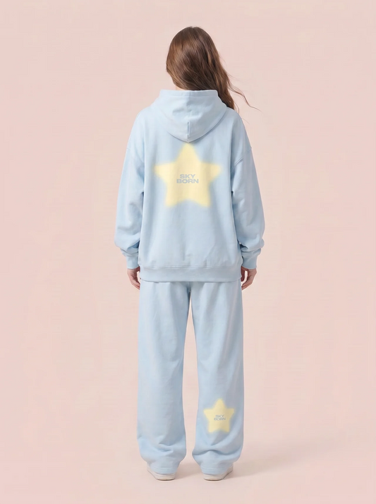 Sky Born Oversized Hoodie - Daydream Blue