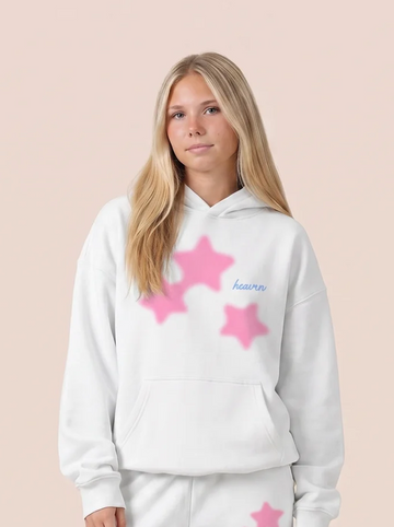 Triplets Oversized Hoodie - Cloud White