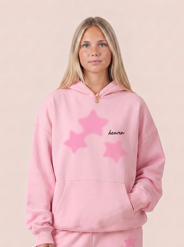 Triplets Oversized Hoodie - Pink Skies