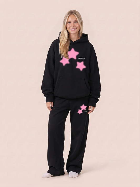 Triplets Oversized Hoodie - Midnight Cloud