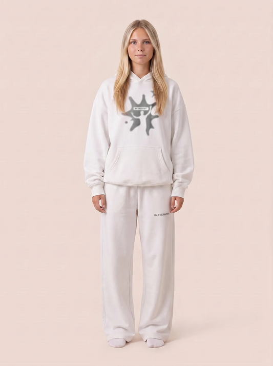 In Heavin Oversized Hoodie - Cloud White