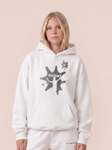 In Heavin Oversized Hoodie - Cloud White