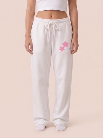 Star Touch Heavyweight Sweatpants - Cloud White