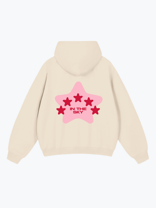 Heavin In The Sky oversized hoodie in Buttercream Sky