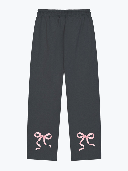 Heavin Ribbon heavyweight wide-leg sweatpants in Dark Gray