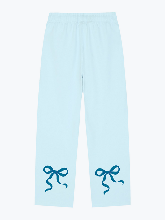 Heavin Ribbon heavyweight wide-leg sweatpants in Daydream Blue