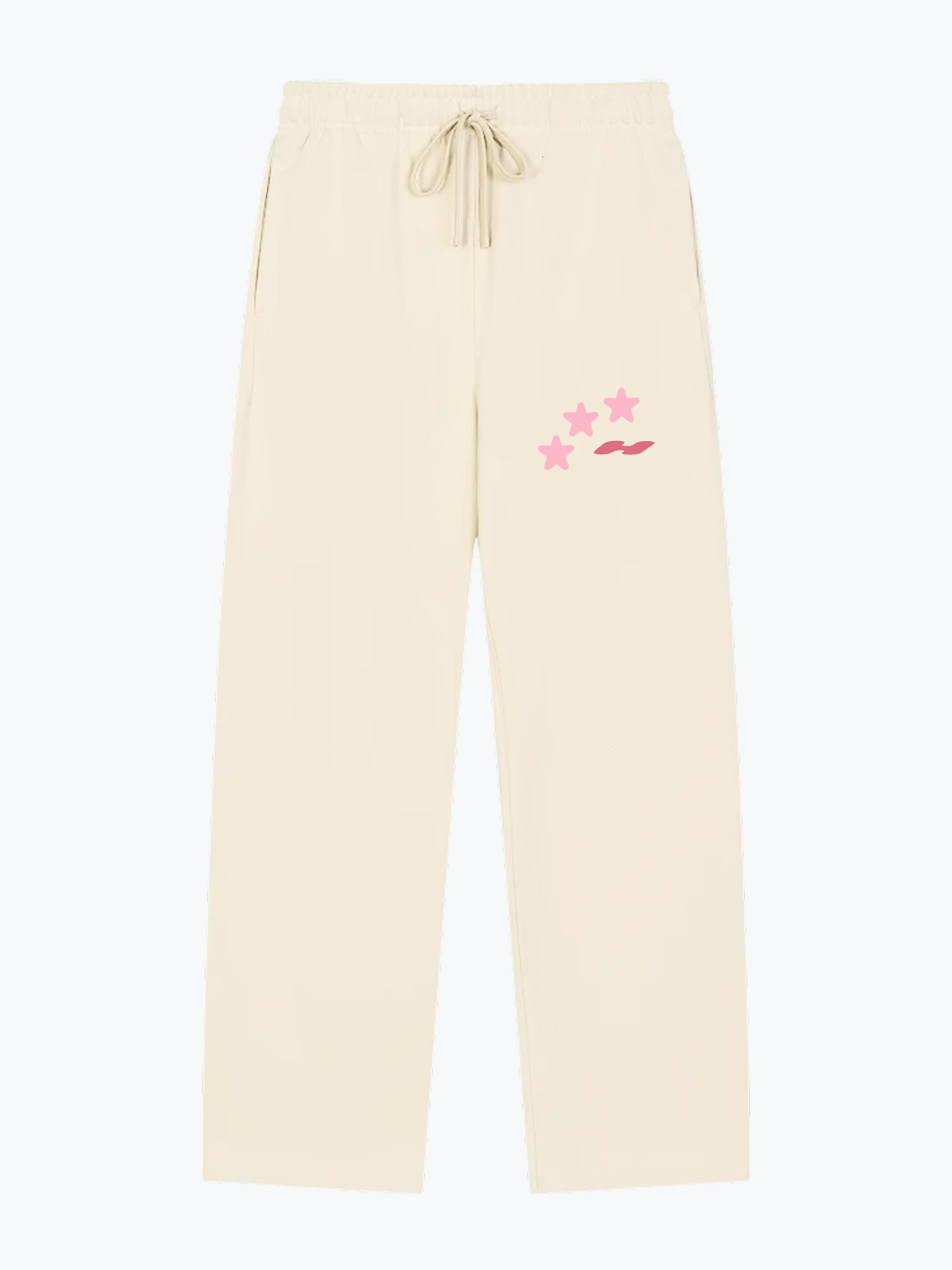 Heavin Stars heavyweight wide-leg sweatpants in Buttercream Sky