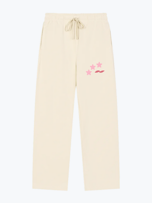 Heavin Stars heavyweight wide-leg sweatpants in Buttercream Sky