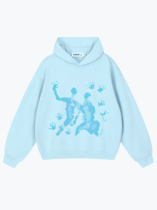 Heavin Out Of Reach oversized hoodie in Daydream Blue