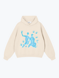 Heavin Out Of Reach oversized hoodie in Buttercream Sky