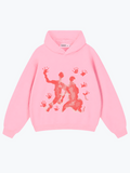 Heavin Out Of Reach oversized hoodie in Pink Skies
