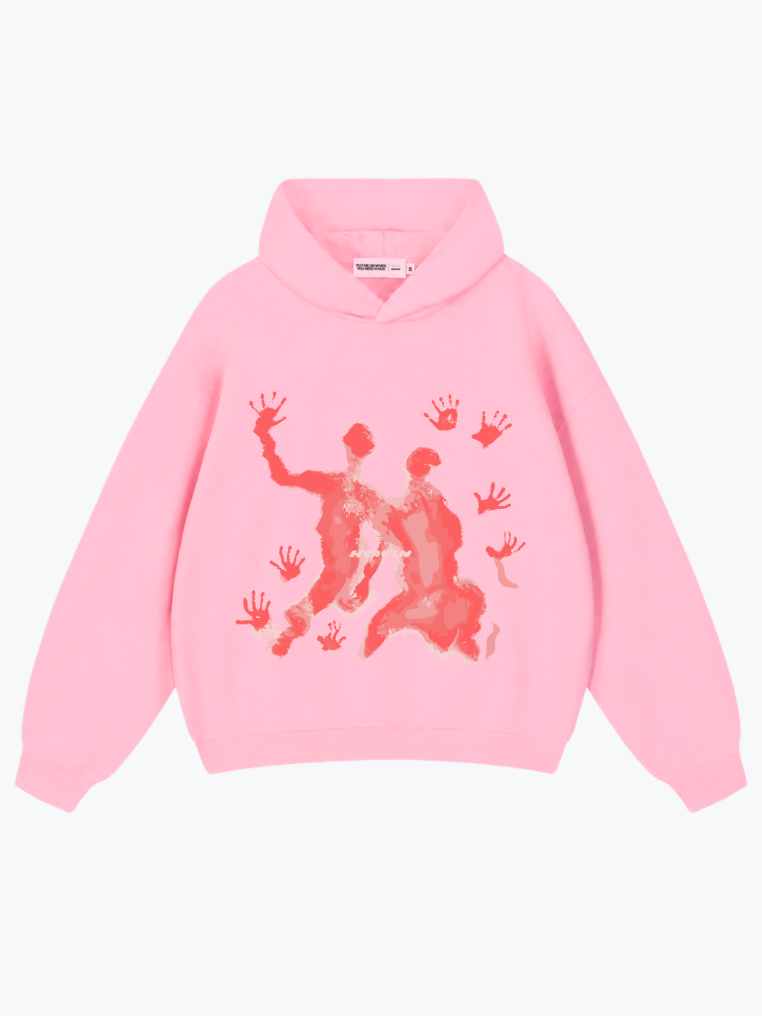 Heavin Out Of Reach oversized hoodie in Pink Skies