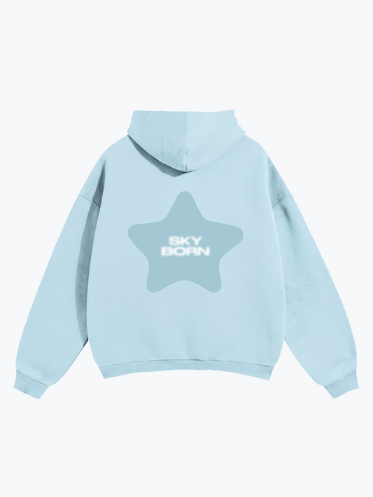 Heavin Sky Born oversized hoodie in Daydream Blue