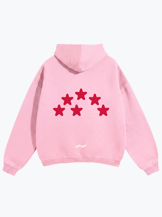 Heavin 6th Star oversized hoodie in Pink Skies