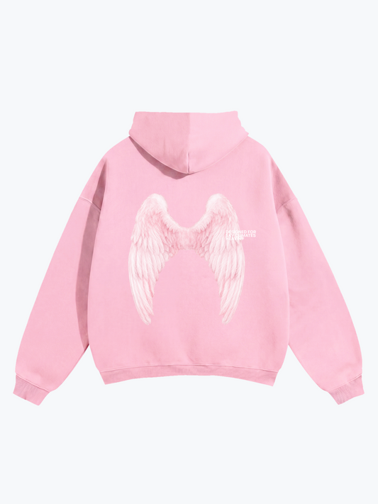Heavin Cloud Wings oversized hoodie in Pink Skies